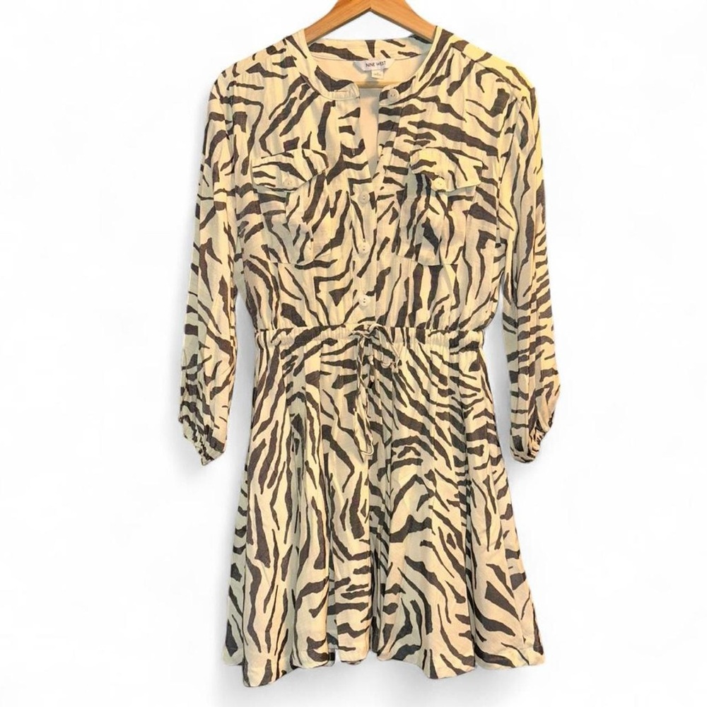 Nine West Zebra Print Lined Dress